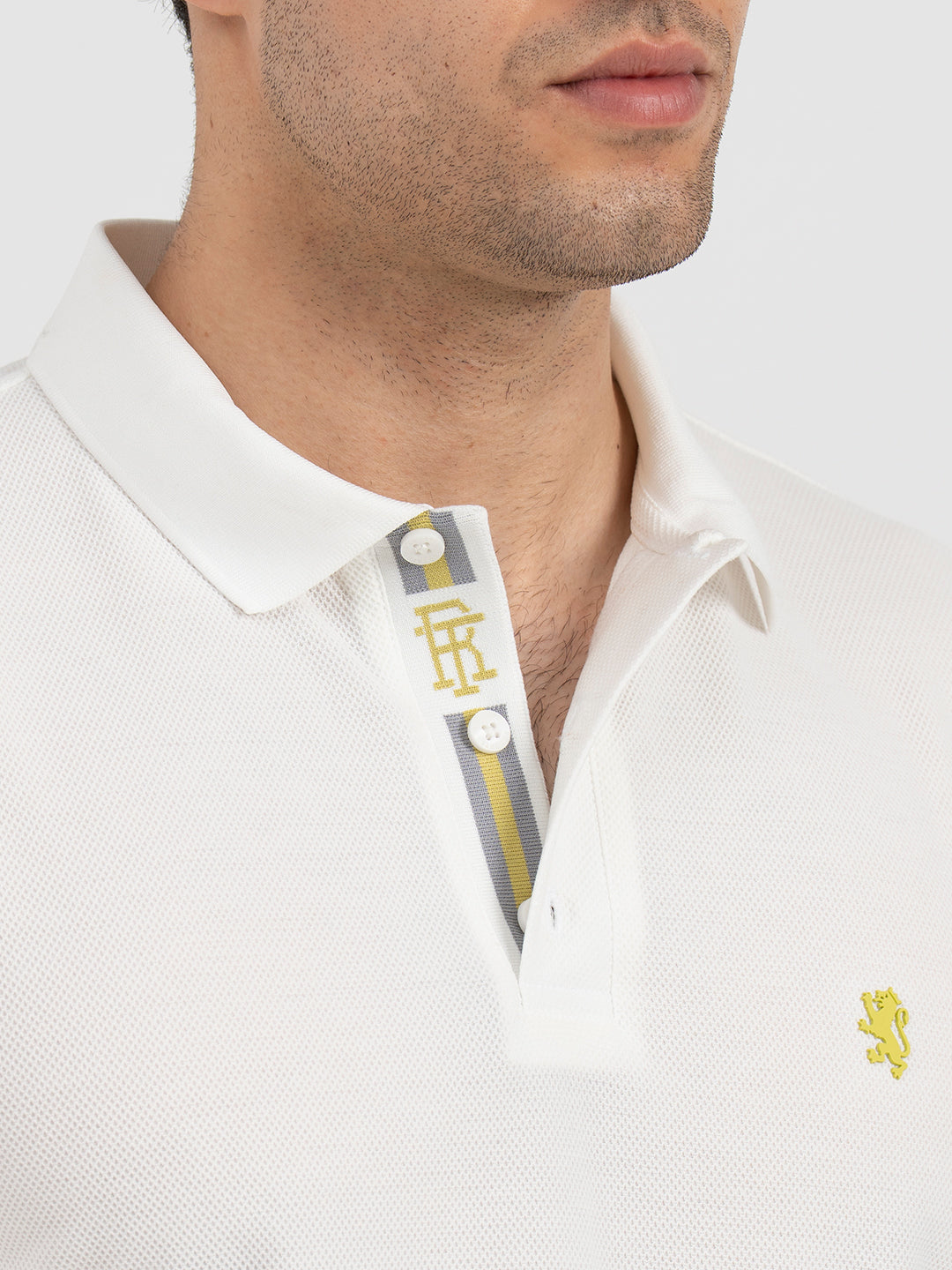 Red Tape White Polo T-Shirt for Men