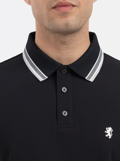 Red Tape Black Polo T-Shirt for Men