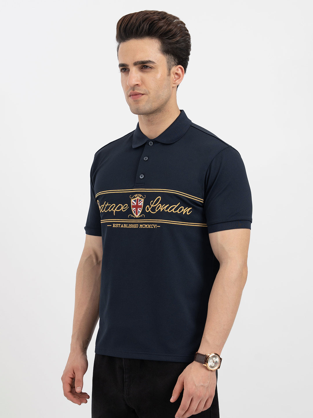 Red Tape Navy Polo T-Shirt for Men – Redtape