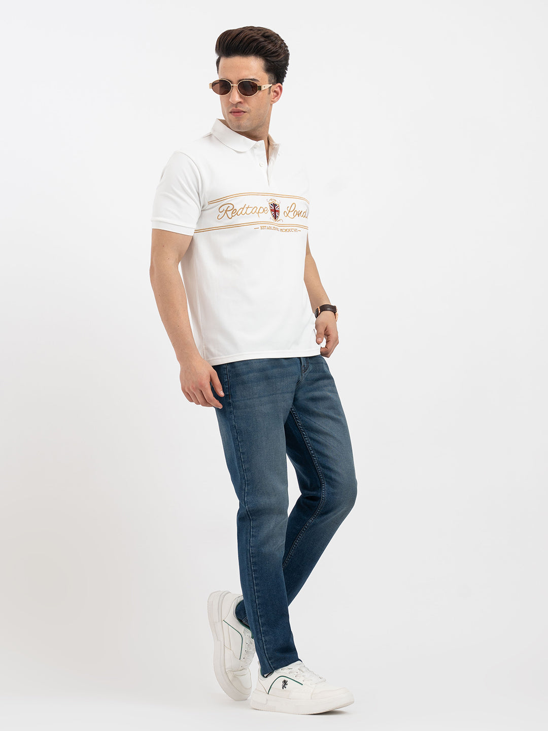 Red Tape White Polo T-Shirt for Men – Redtape