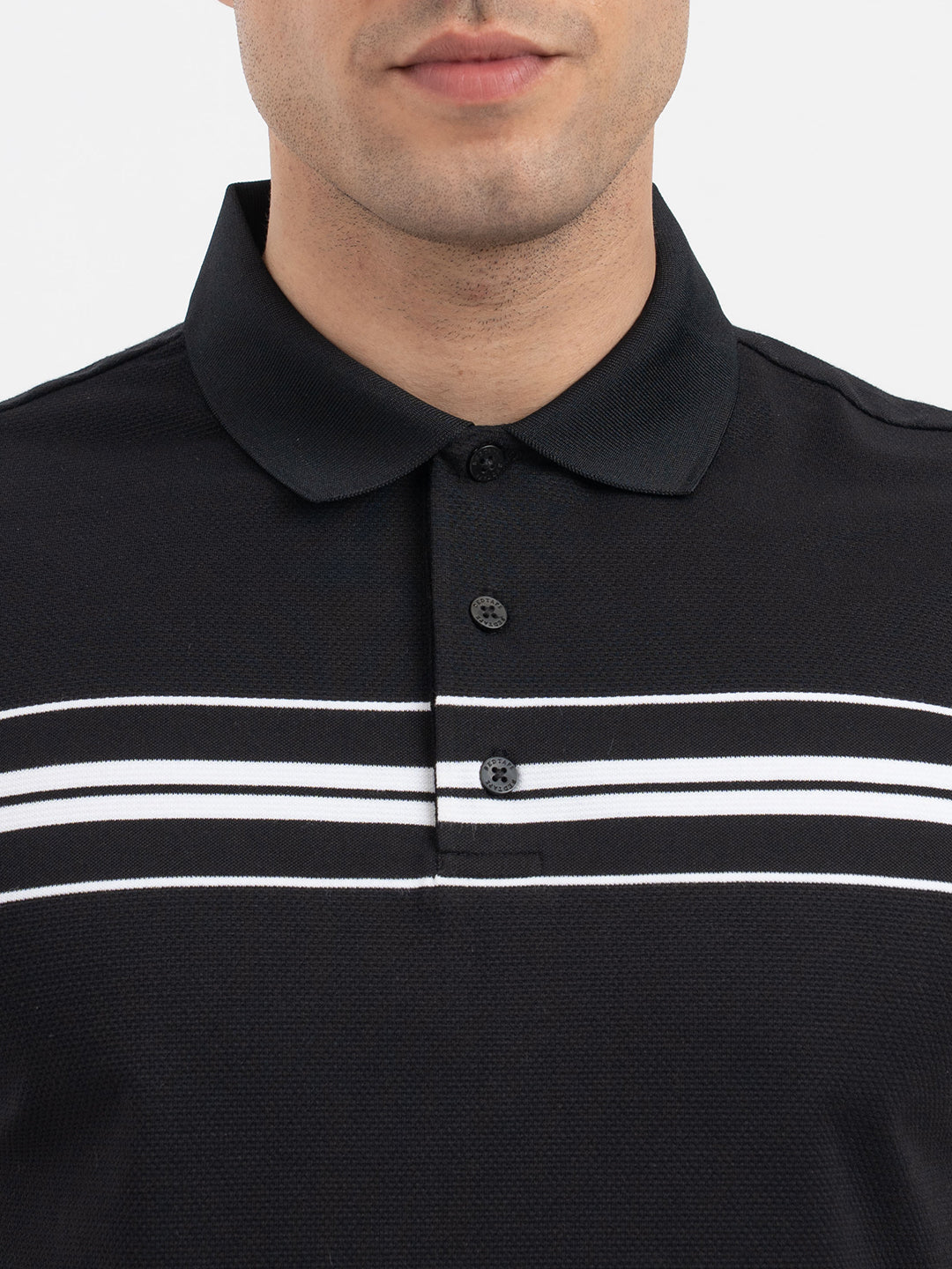 Red Tape Black Polo T-Shirt for Men