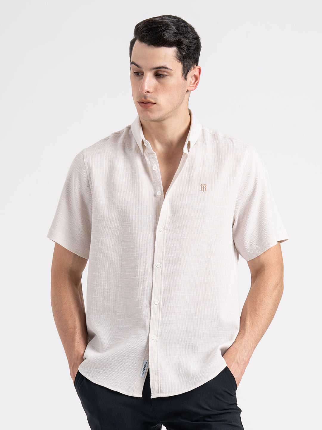 Dobby Half Slevee Button Down Shirt for Men | Your Go To for Comfort and Style