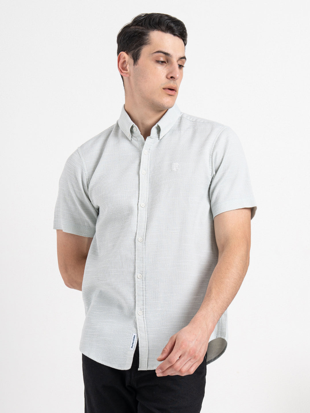 Dobby Half Slevee Button Down Shirt for Men | Your Go To for Comfort and Style