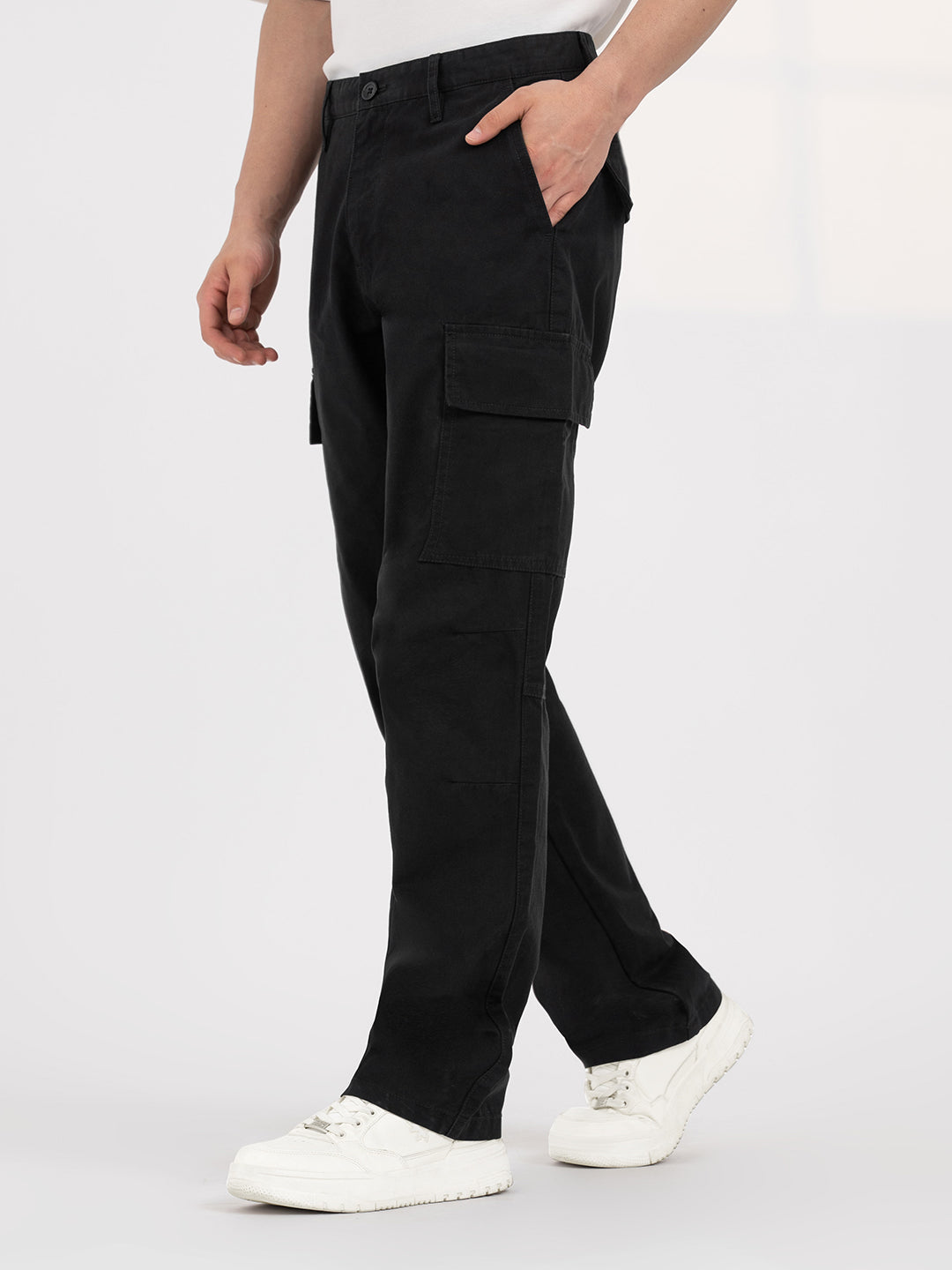 Black Cargo Trousers for Men | Casual Everyday Wear