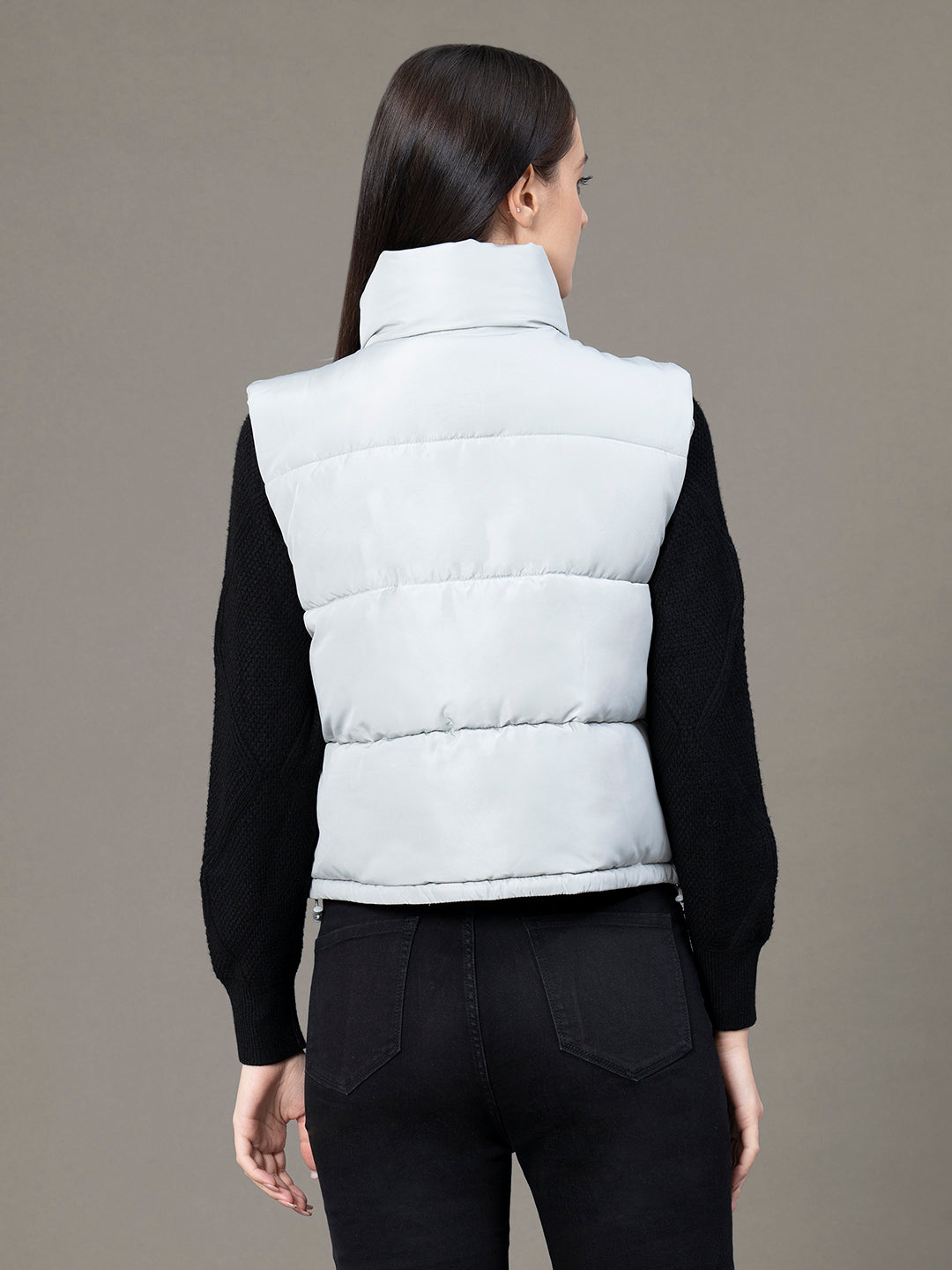 Stand Collar Sleeveless Jacket for Women – Redtape