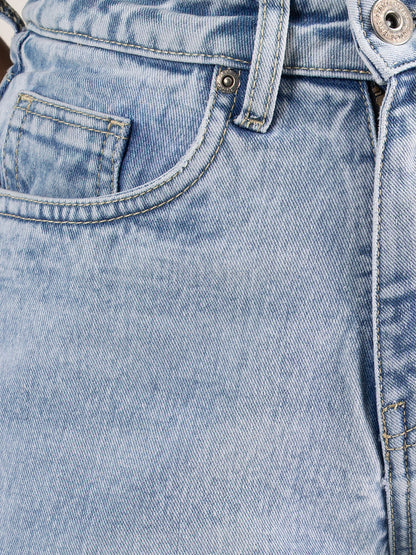 Women Ice Blue Flared Denim | Women's Flared Jeans