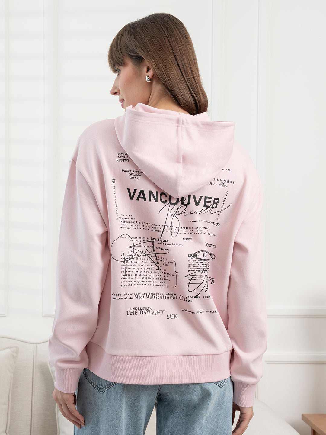 Pastel Pink Hoodie for Women