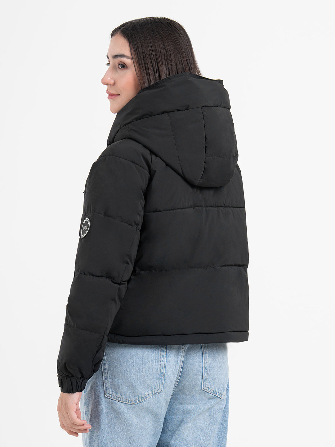 Black Hooded Puffer Jacket for Women | Everyday Winter Comfort