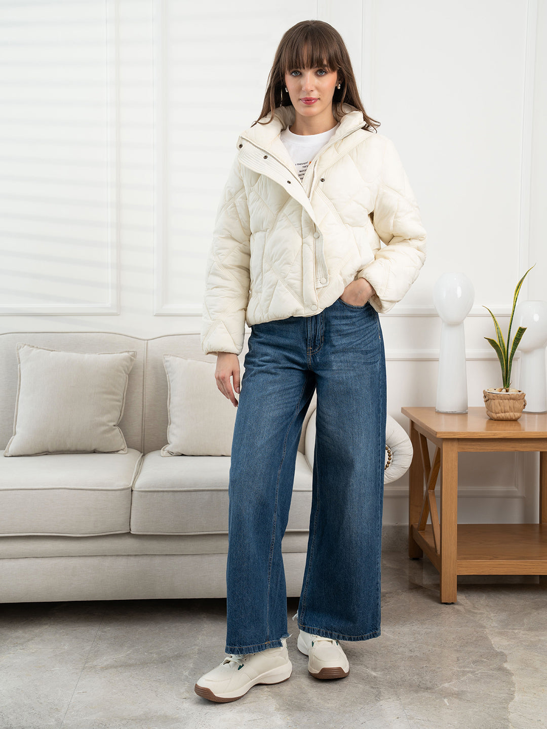 Off-White Padded Jacket for Women – Redtape