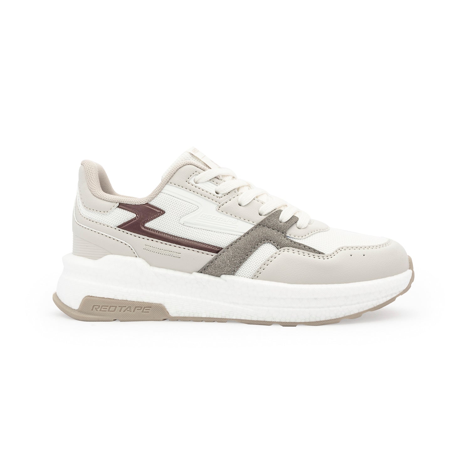 Off White/Maroon