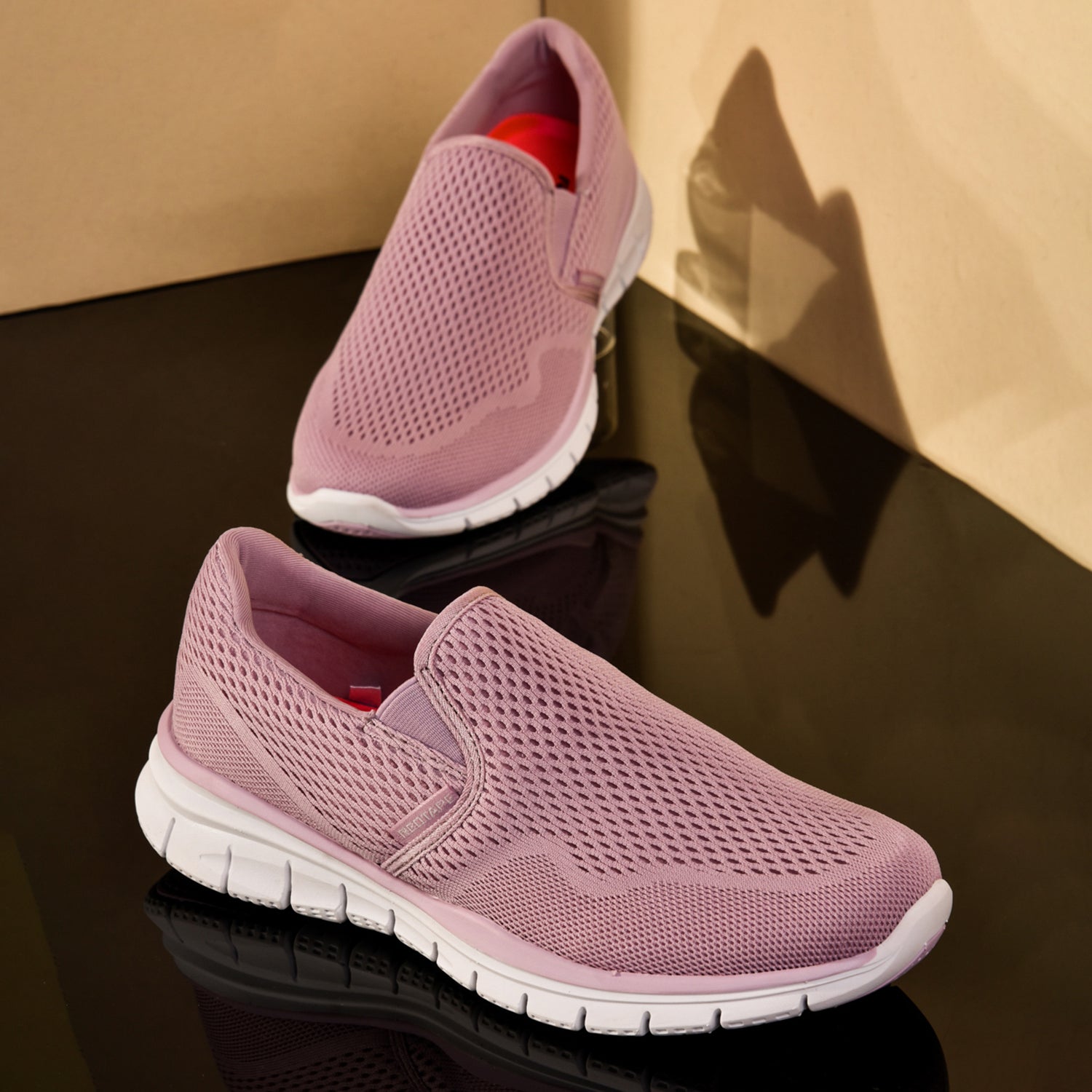 Women's Lilac Slip-On Walking Shoes for Active Comfort