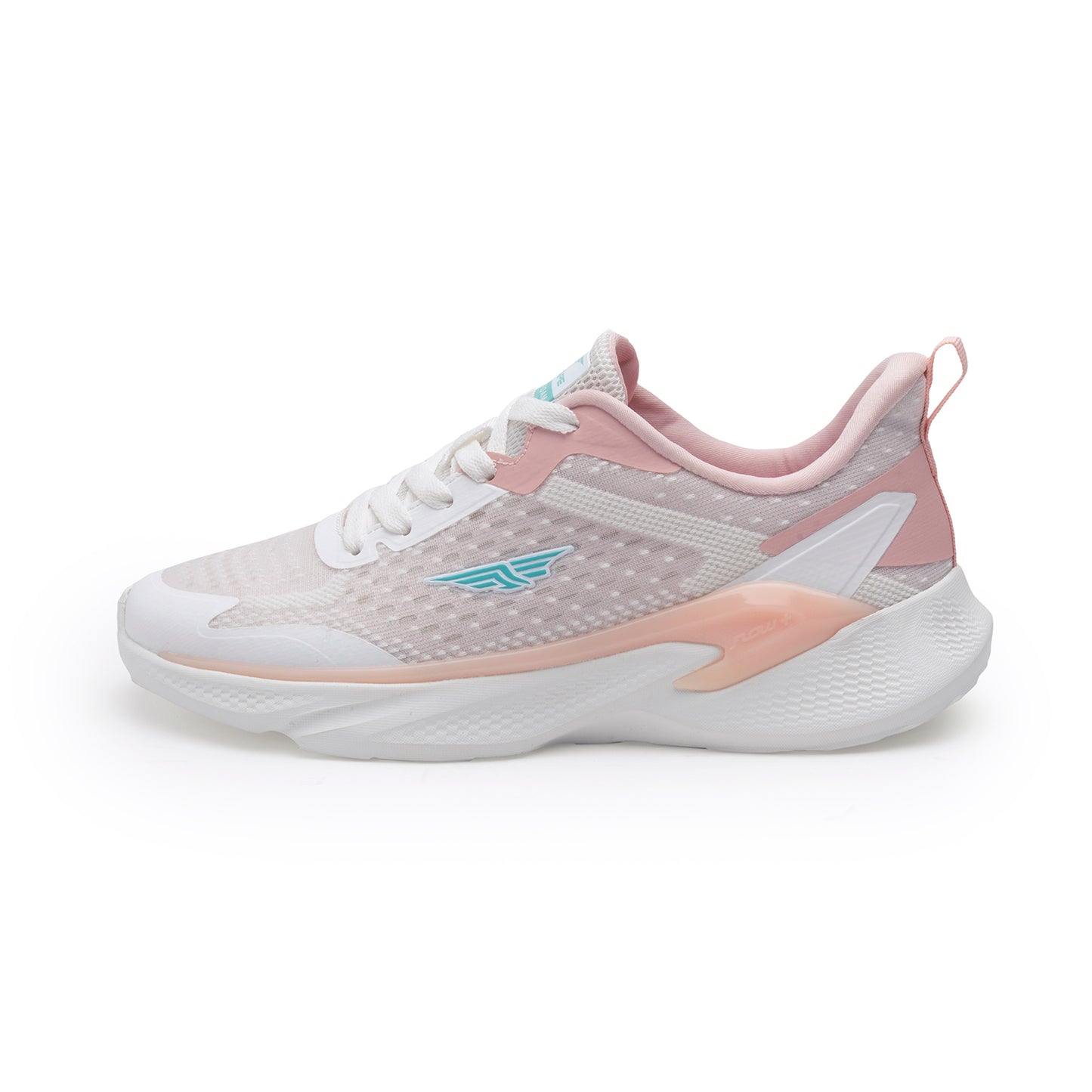 Women White & Pink Walking Shoes