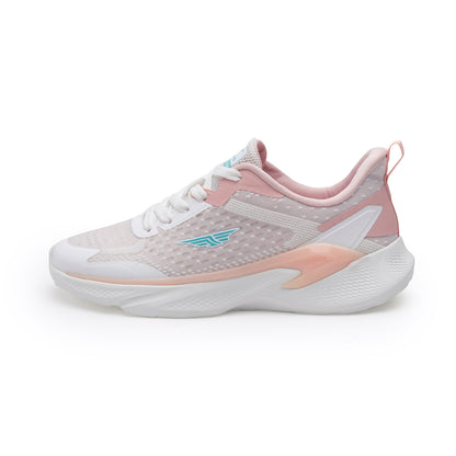 Women White & Pink Walking Shoes