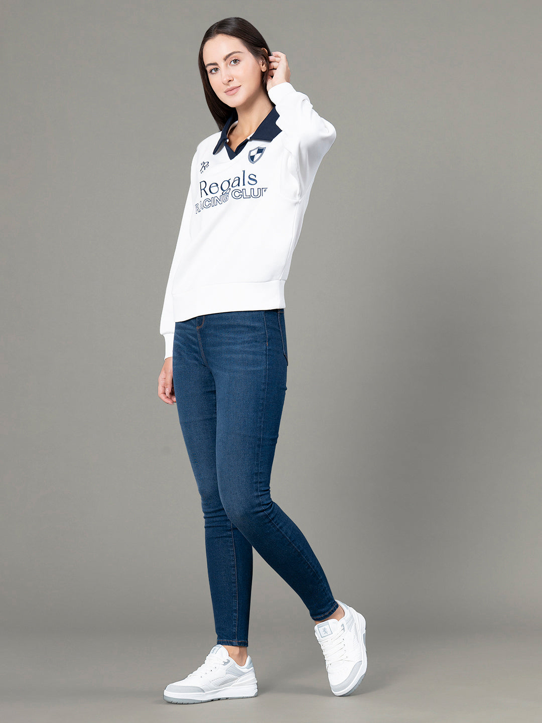 Red Tape Classic Collar Sweatshirt for Women | Smart Look