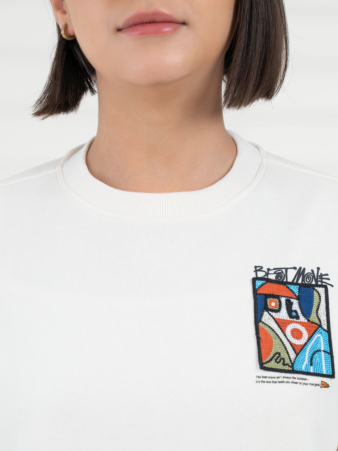 Women Off White Sweatshirt | Everyday Functional Wear