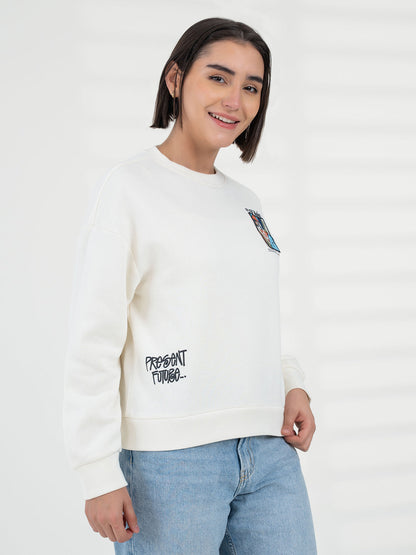 Women Off White Sweatshirt | Everyday Functional Wear