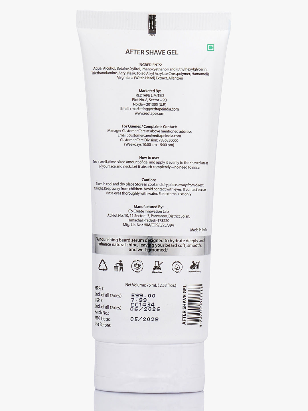 After Shave Gel Witch Hazel