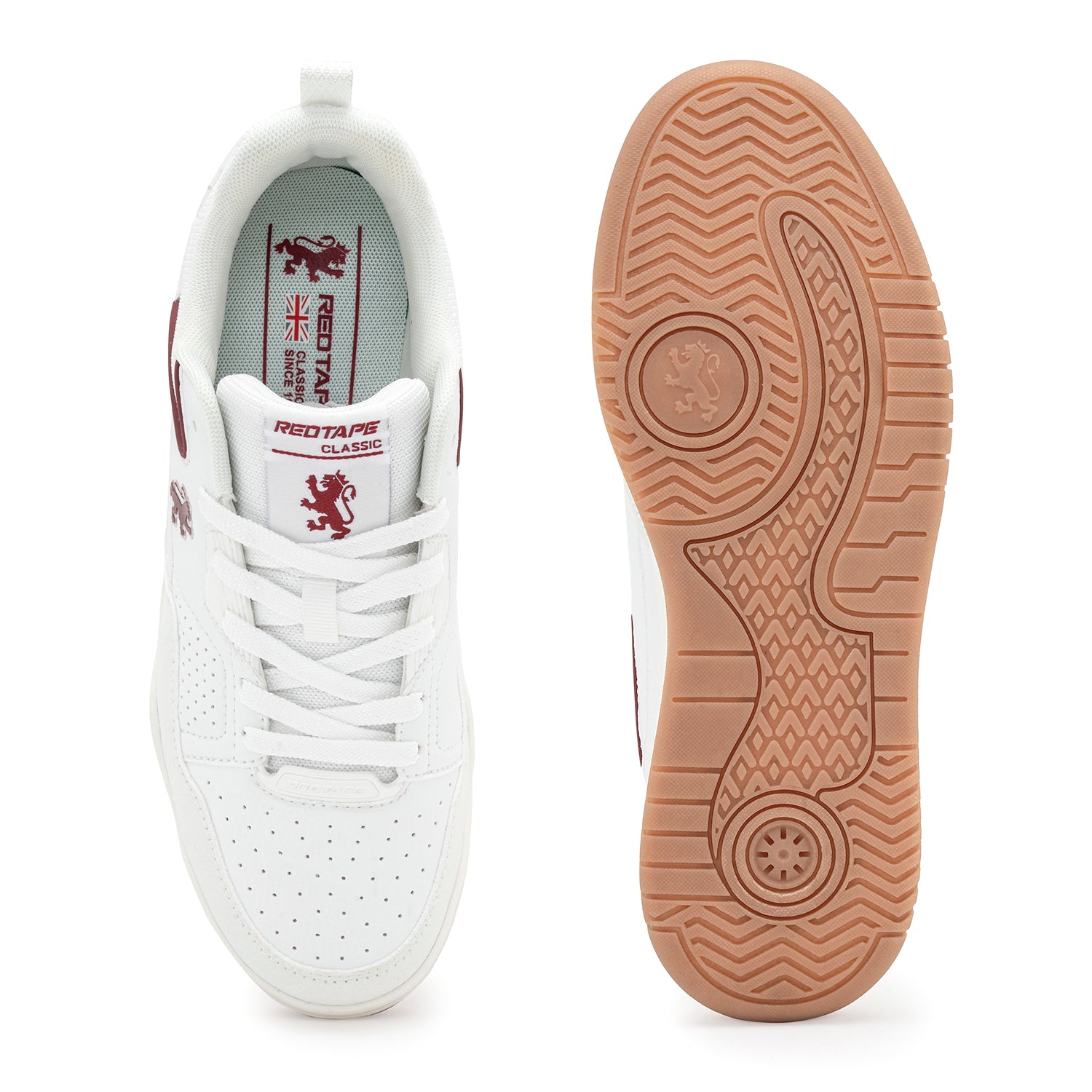 White/Burgundy