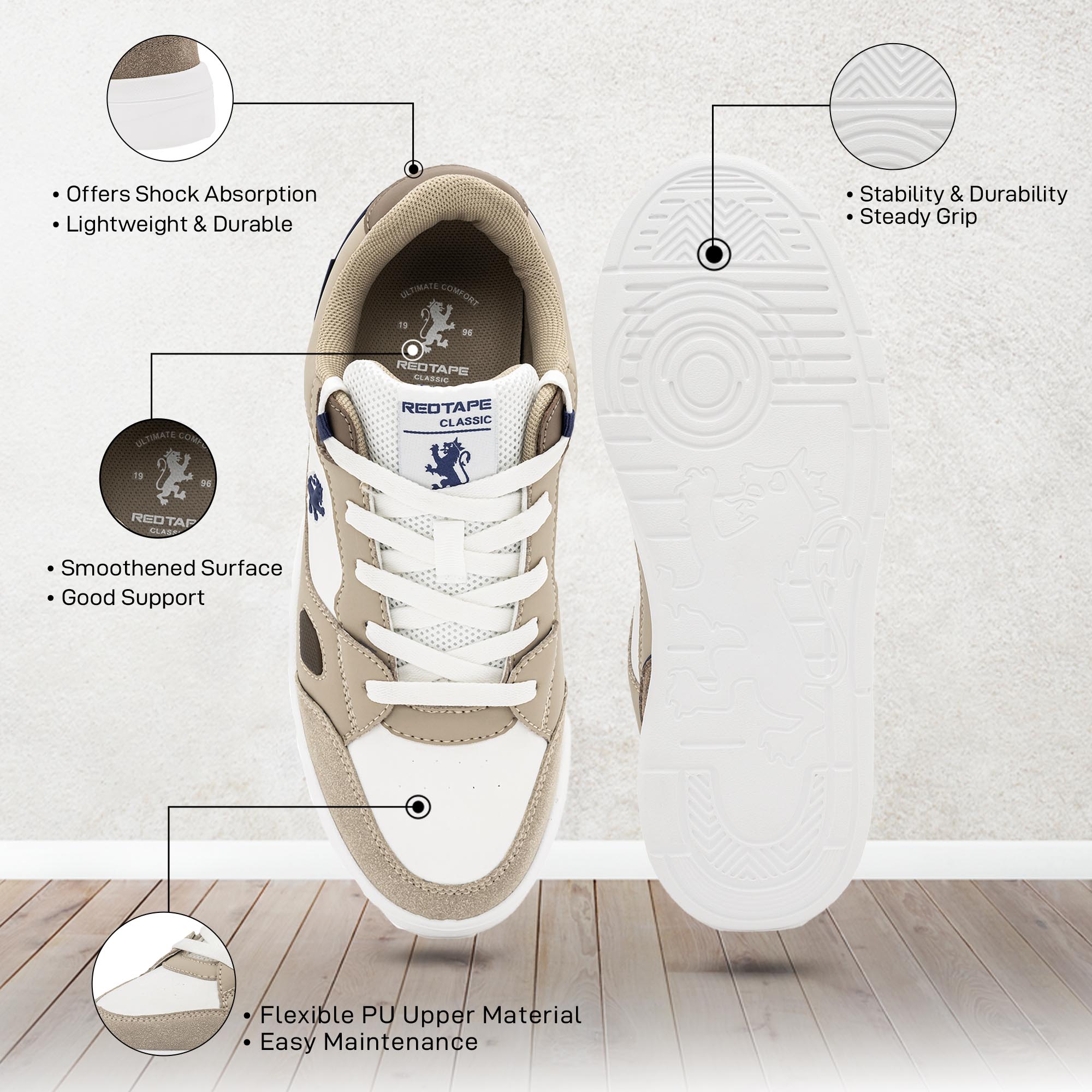 Beige/White