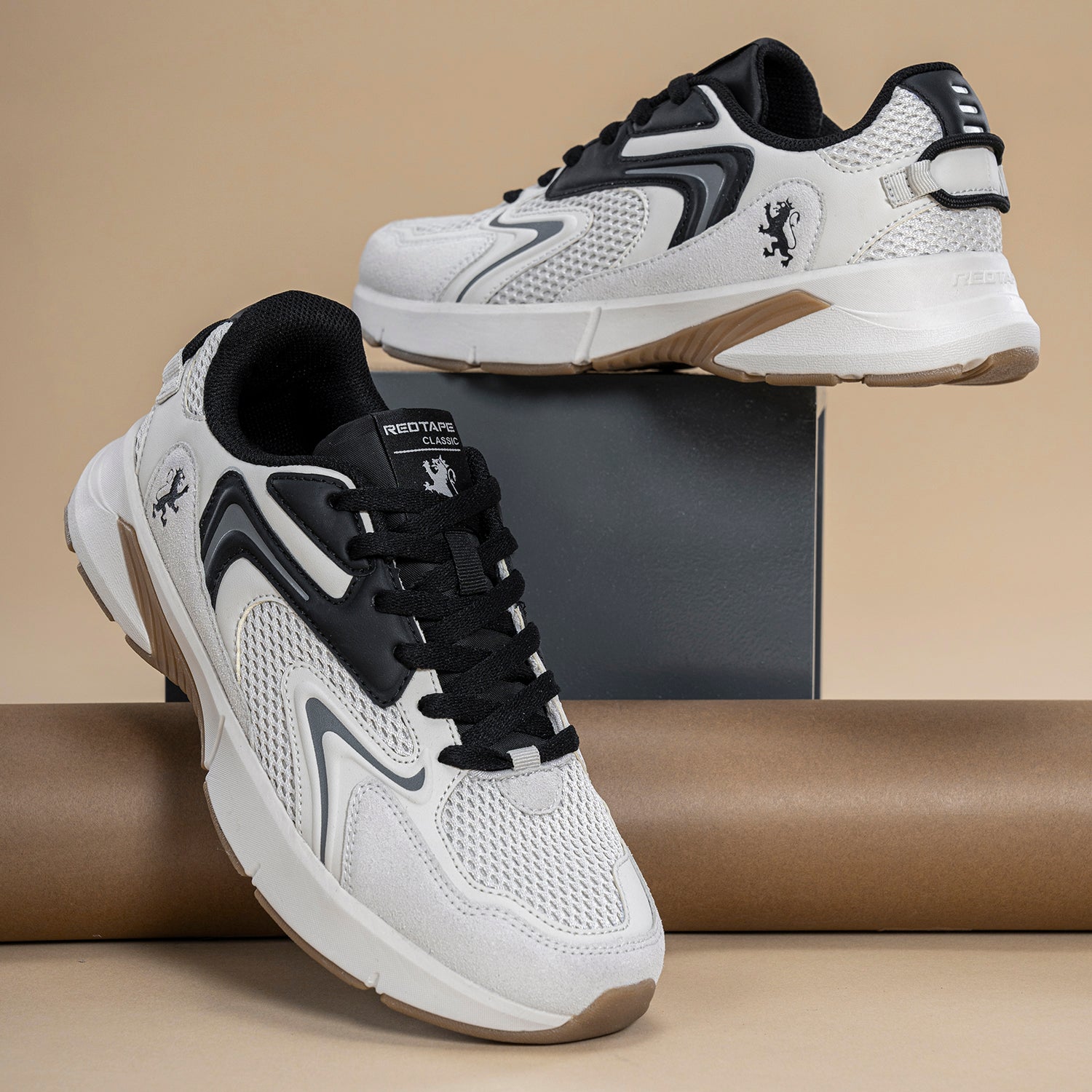 Beige Black