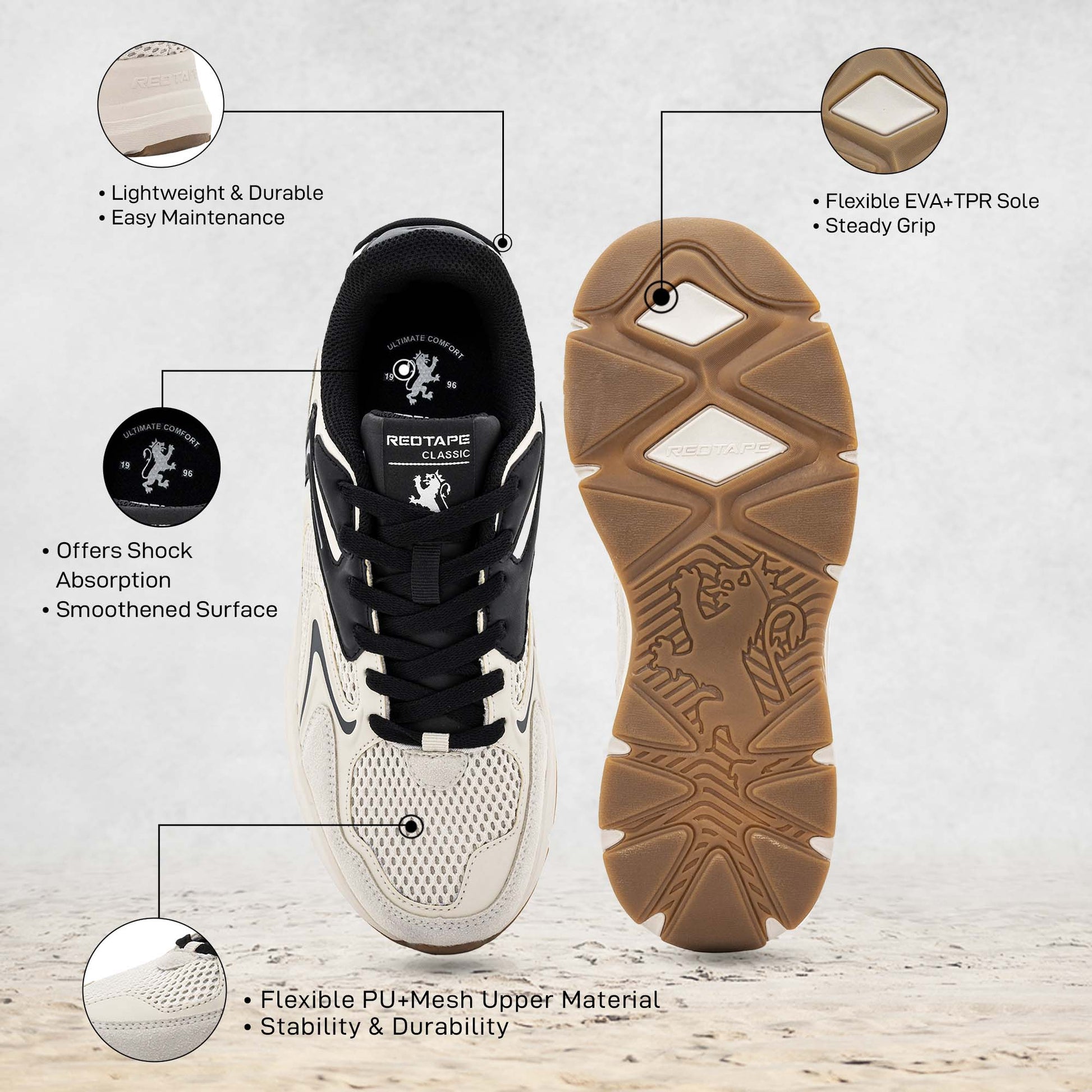 Beige Black