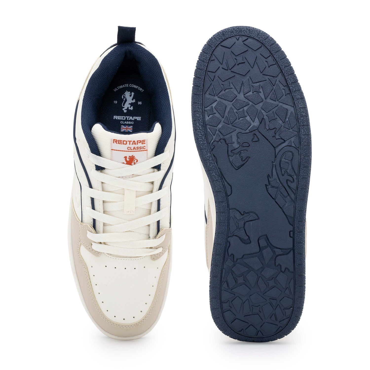 Beige/Navy