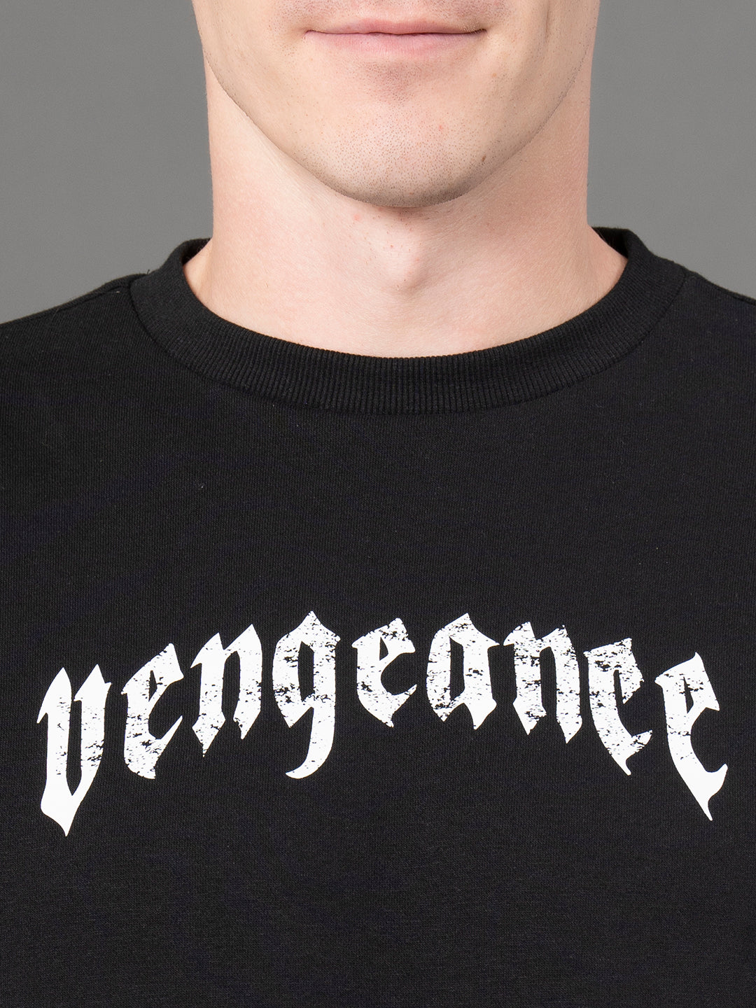 Round Neck Graphic Sweatshirt for Men