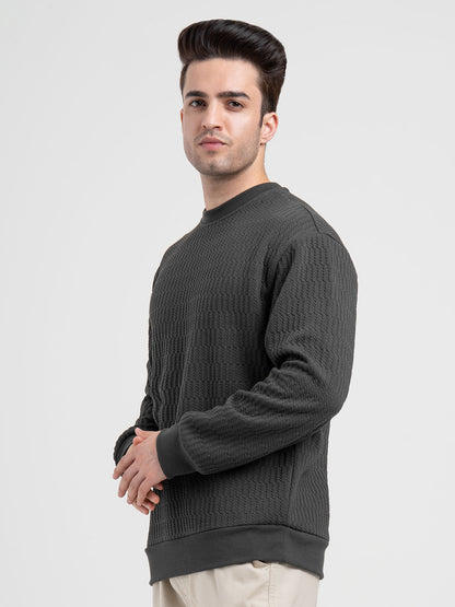 White Winter Baggy Sweatshirt for Men  | Winter Graphic Essential