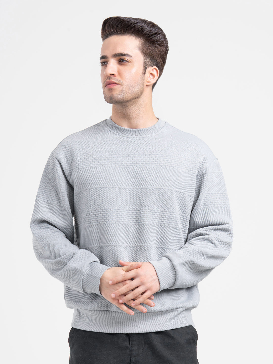 Grey Winter Baggy Sweatshirt for Men  | Winter Casual Sweatshirt