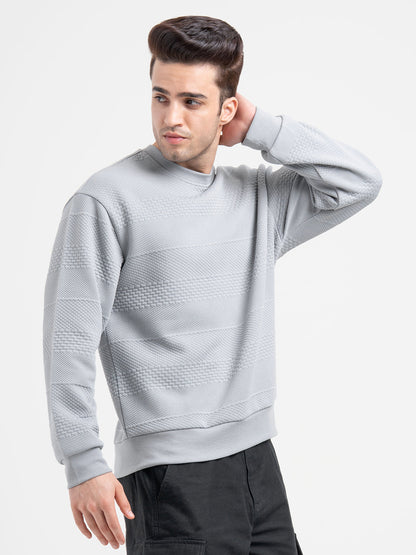 Grey Winter Baggy Sweatshirt for Men  | Winter Casual Sweatshirt
