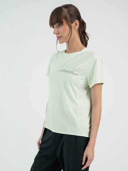 Bright Green Activewear T-Shirt for Women