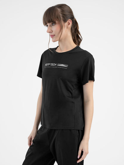 Black Activewear T-Shirt for Women