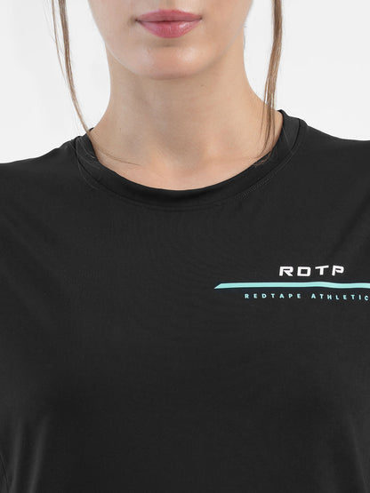 Black Activewear T-Shirt for Women