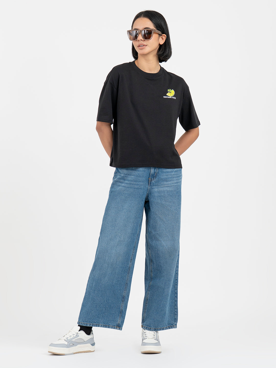 Black Polo T-Shirt for Women