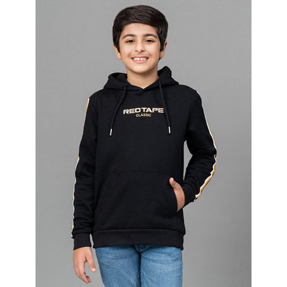 RedTape Black Hoodie for Boy | Comfortable & Durable