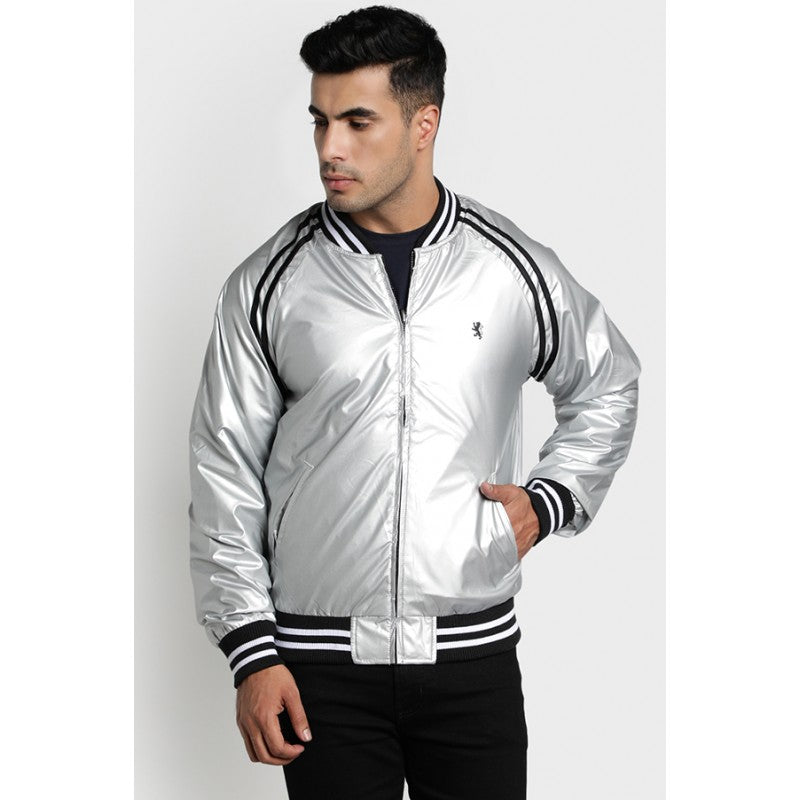 Silver Black Reversible Men's Jacket