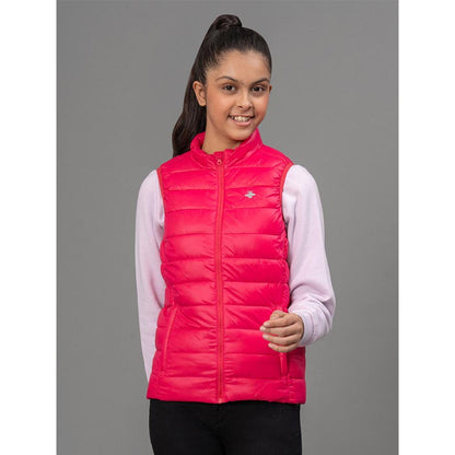 Mode By RedTape Dark Pink Jacket for Girls | Warm and Comfortable