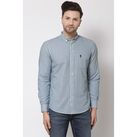 RedTape Men's Green Stripe Shirt