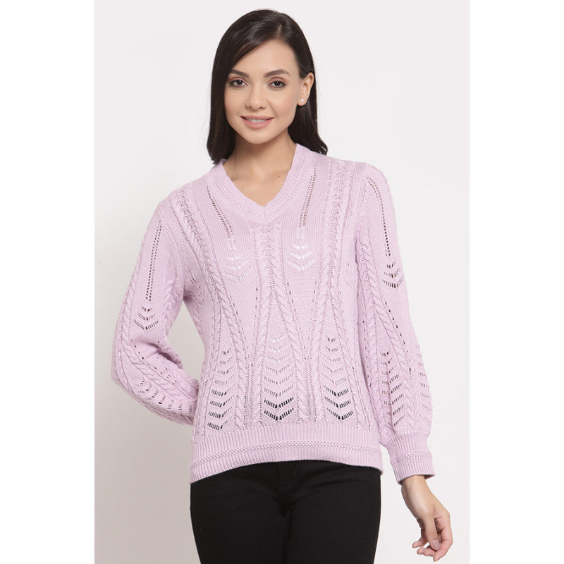 MODE by RedTape Women's Lilac Sweater