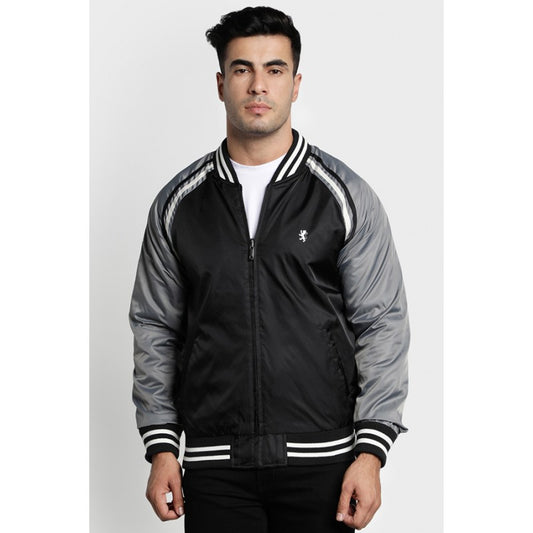 Black Dark Blue Reversible Men's Jacket