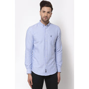 Men's Blue Solid Shirt