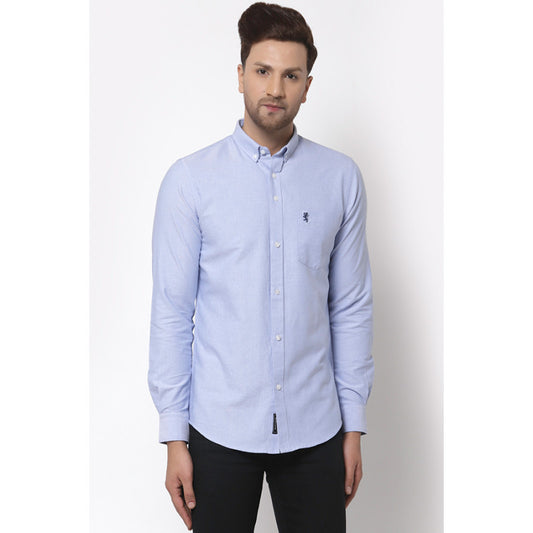 RedTape Men's Blue Solid Shirt