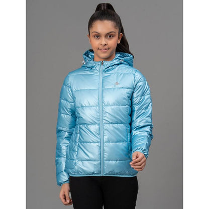 Mode By RedTape Metallic Blue Jacket for Girls | Warm and Comfortable