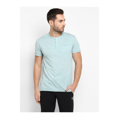 Mens Green Melange T Shirt