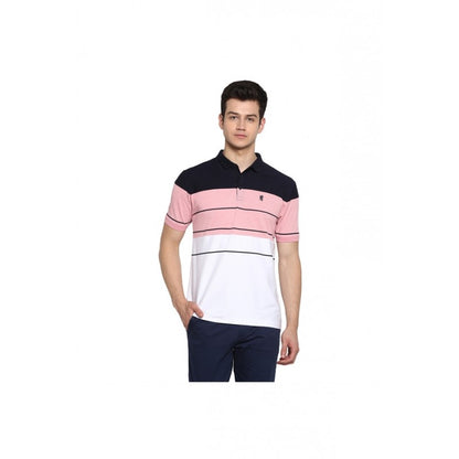 Mens Pink Melange T Shirt