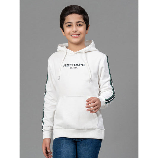 RedTape Off White Hoodie for Boy | Comfortable & Durable