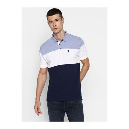 Mens Navy Blue Melange T Shirt