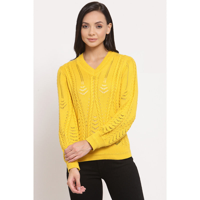 MODE by RedTape Women's Yellow Sweater