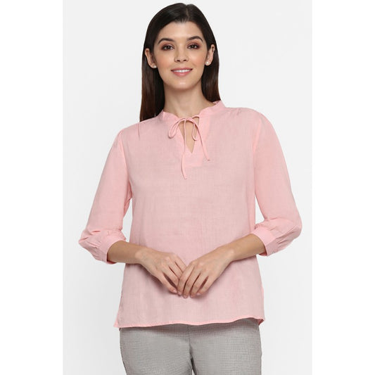 Women Light Pink Top Blouse