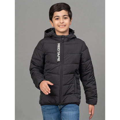 RedTape Black Jacket for Boys | Comfortable and Warm